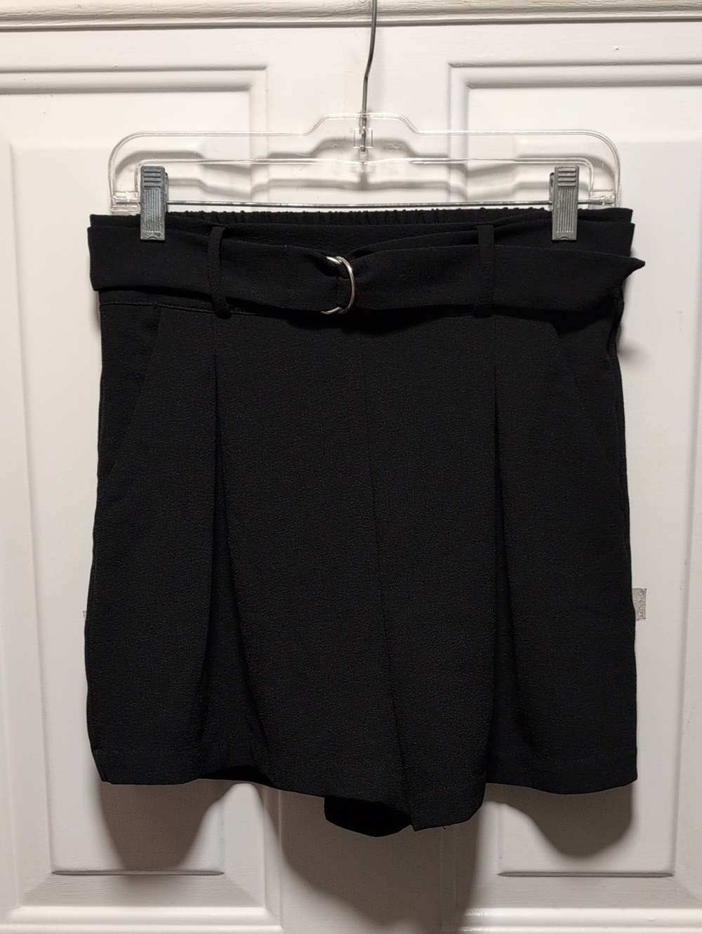 Abound Black High-Waist Belted Shorts
